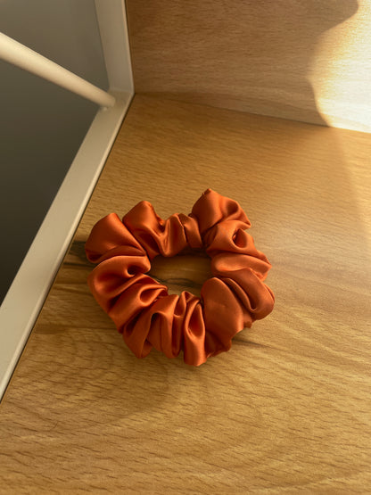 Chouchou 100% soie Terracotta