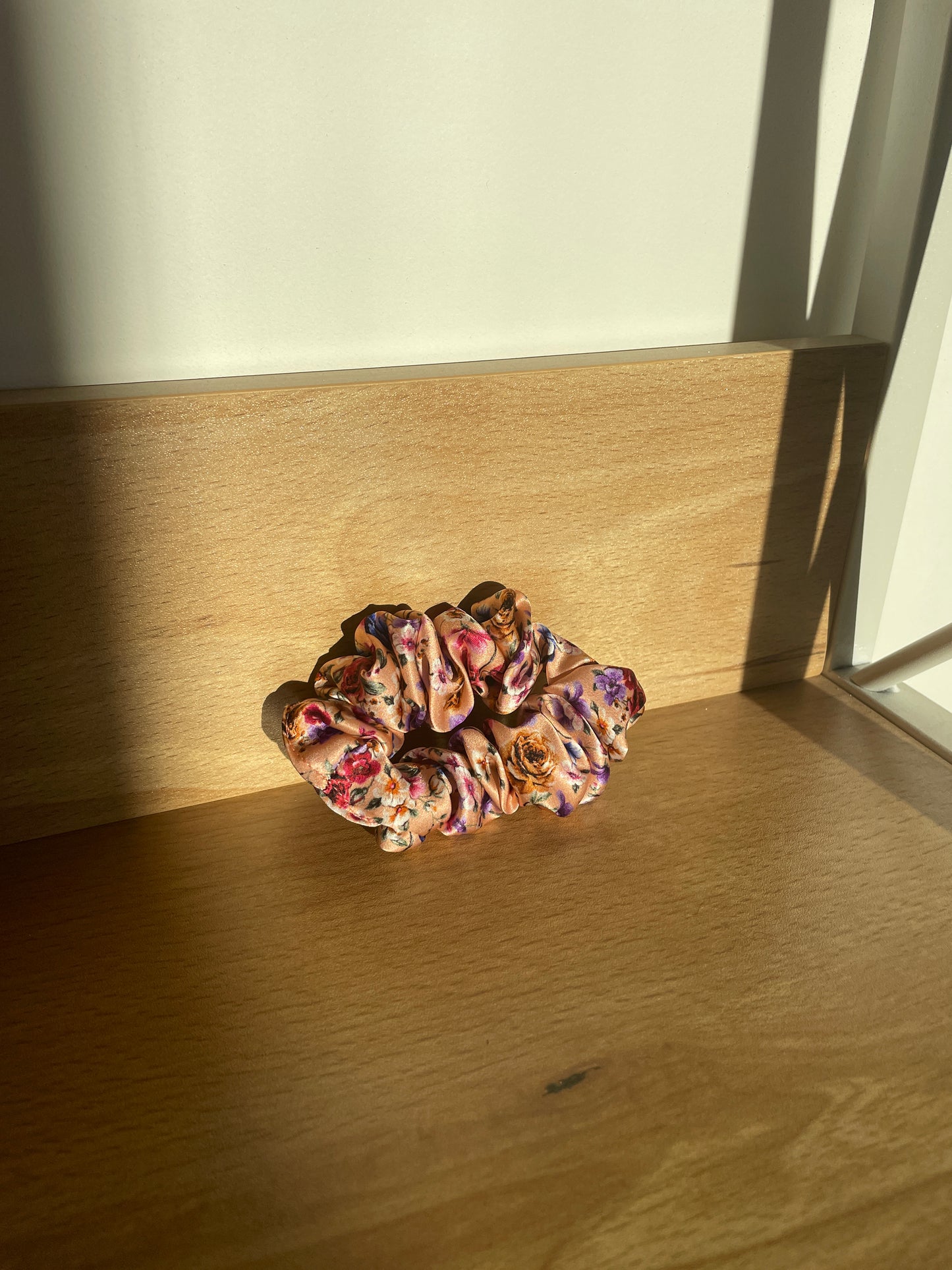 Chouchou 100% soie fleuri