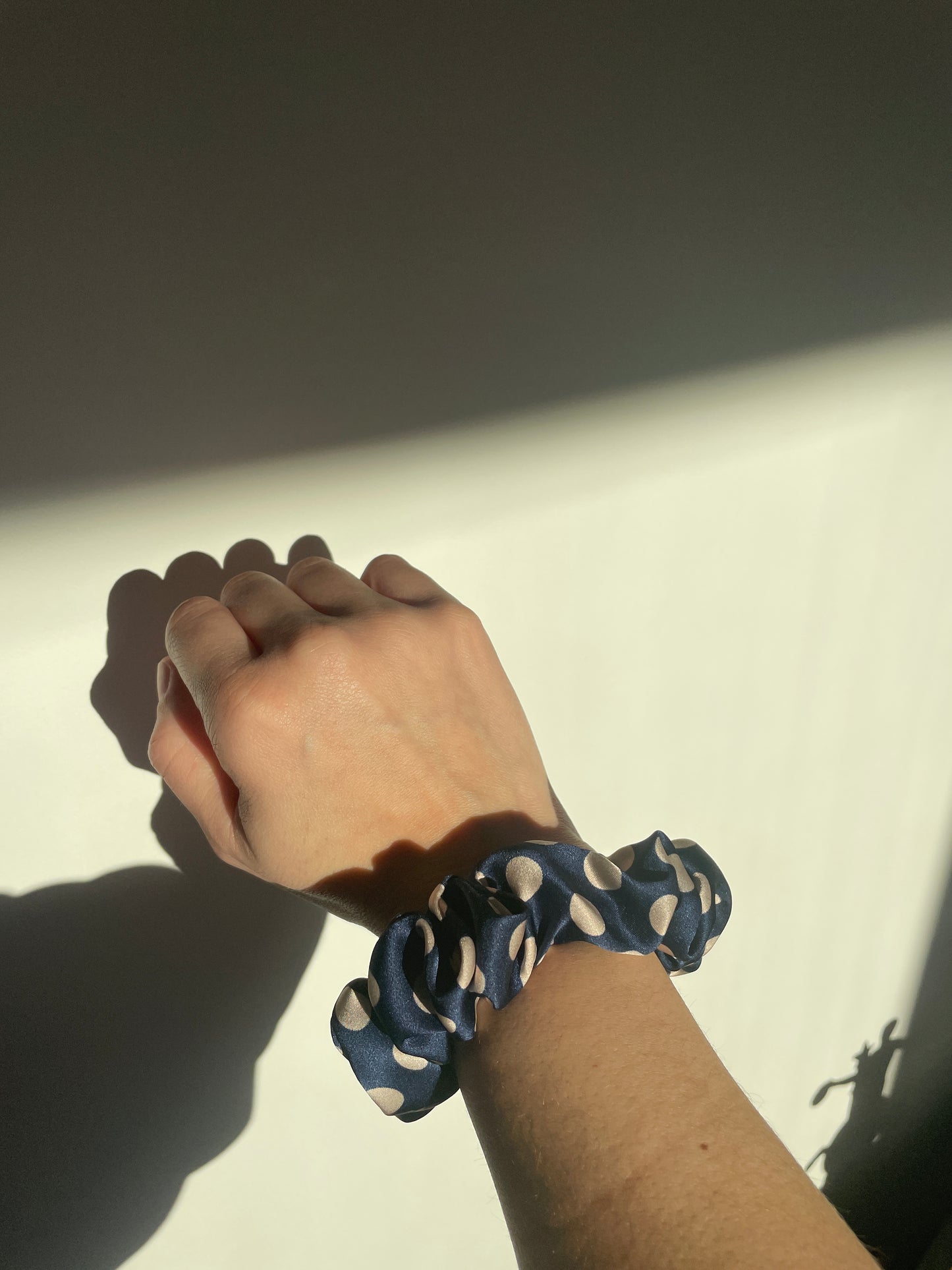 Chouchou 100% soie à pois