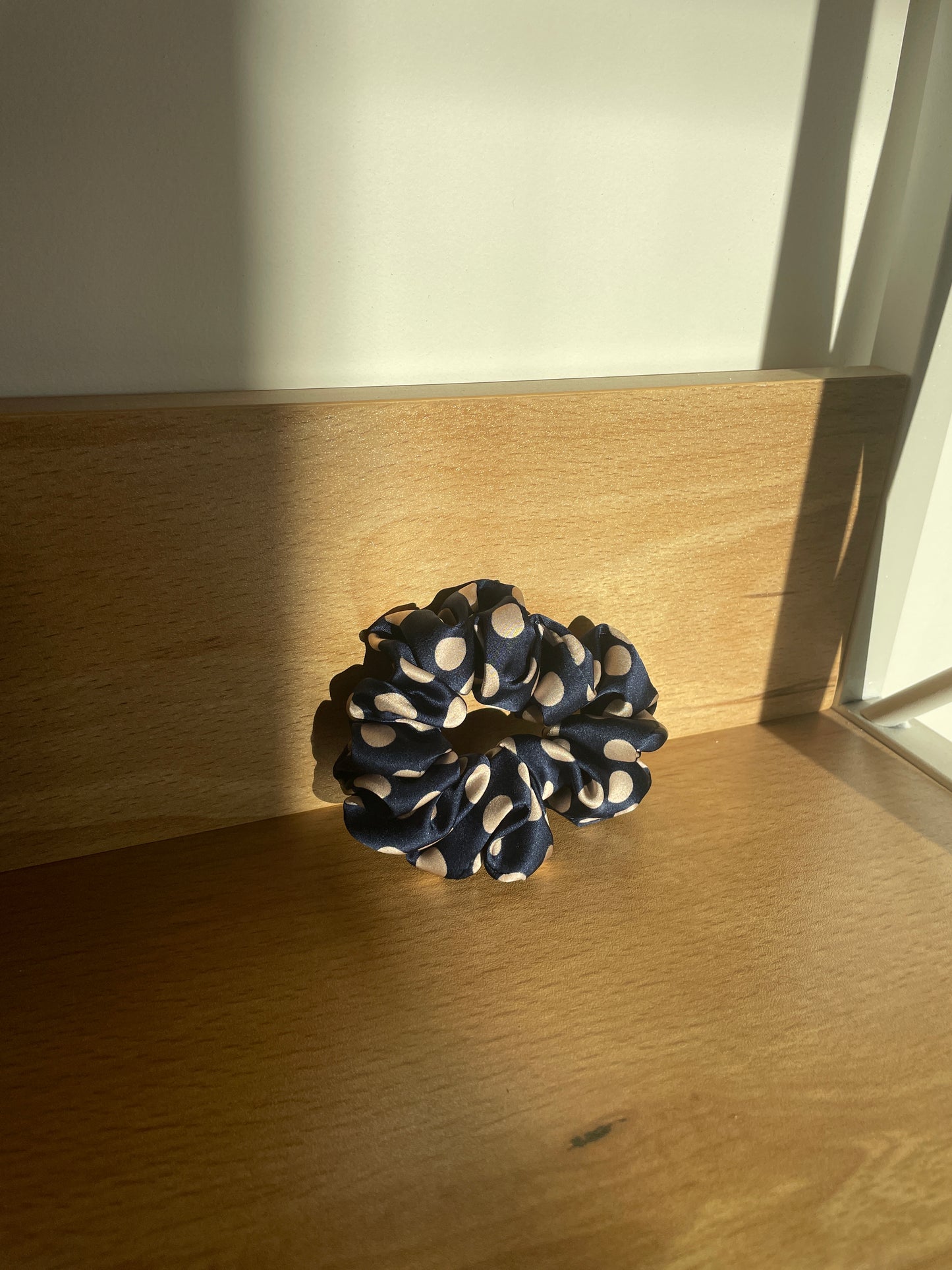 Chouchou 100% soie à pois