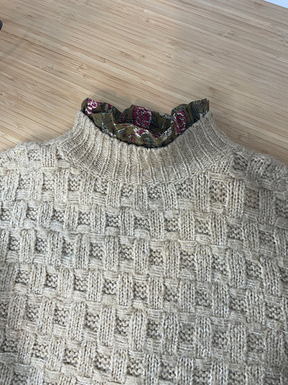 Col amovible à rayures Jaunes