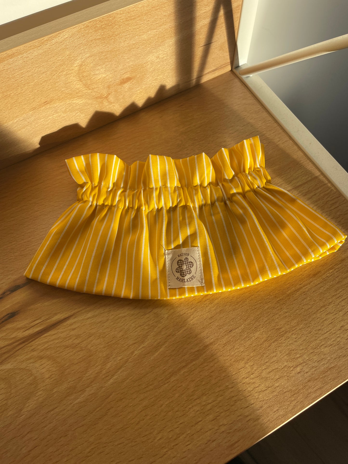 Col amovible à rayures Jaunes