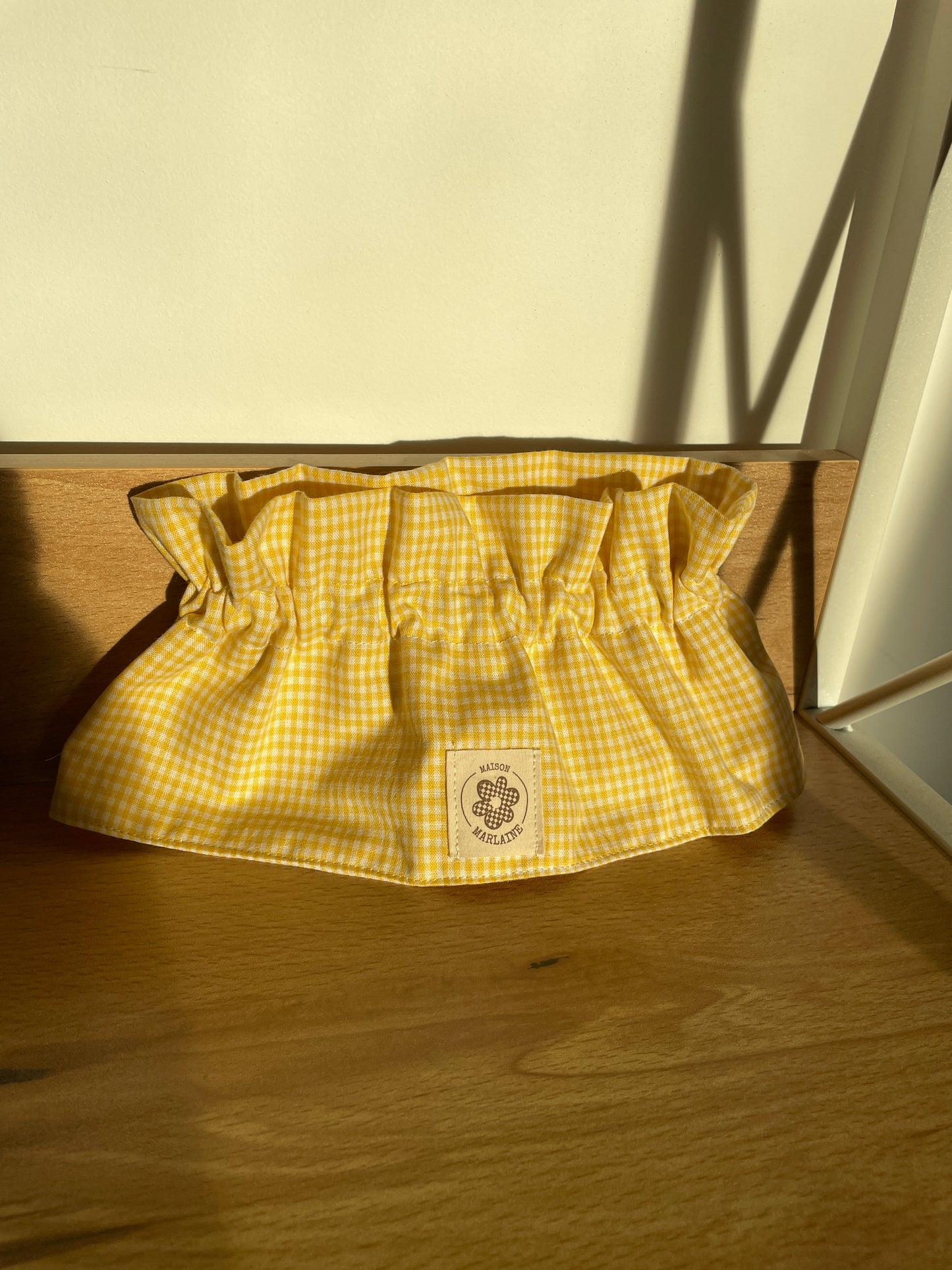 Col amovible Vichy Jaune