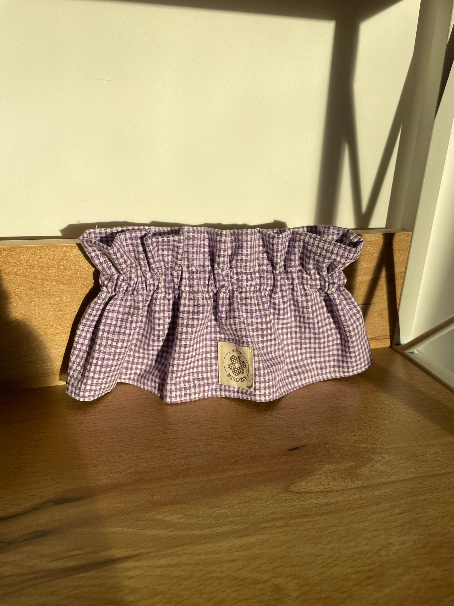 Col amovible Vichy Violet