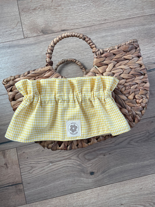 Col amovible Vichy Jaune