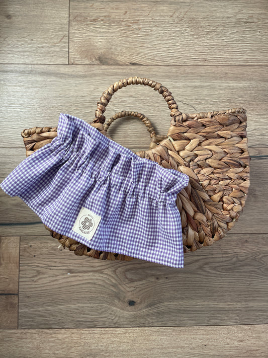 Col amovible Vichy Violet