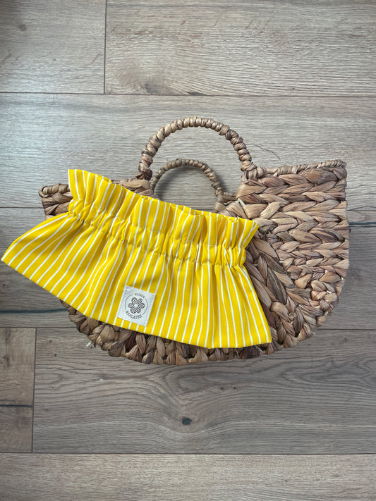 Col amovible à rayures Jaunes