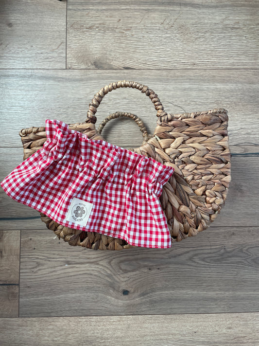 Col amovible Vichy rouge