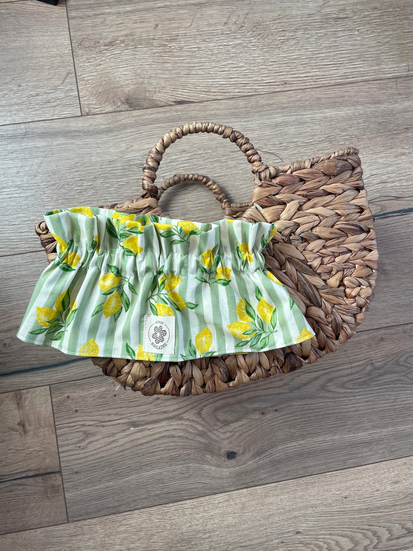 Col amovible motifs Citrons