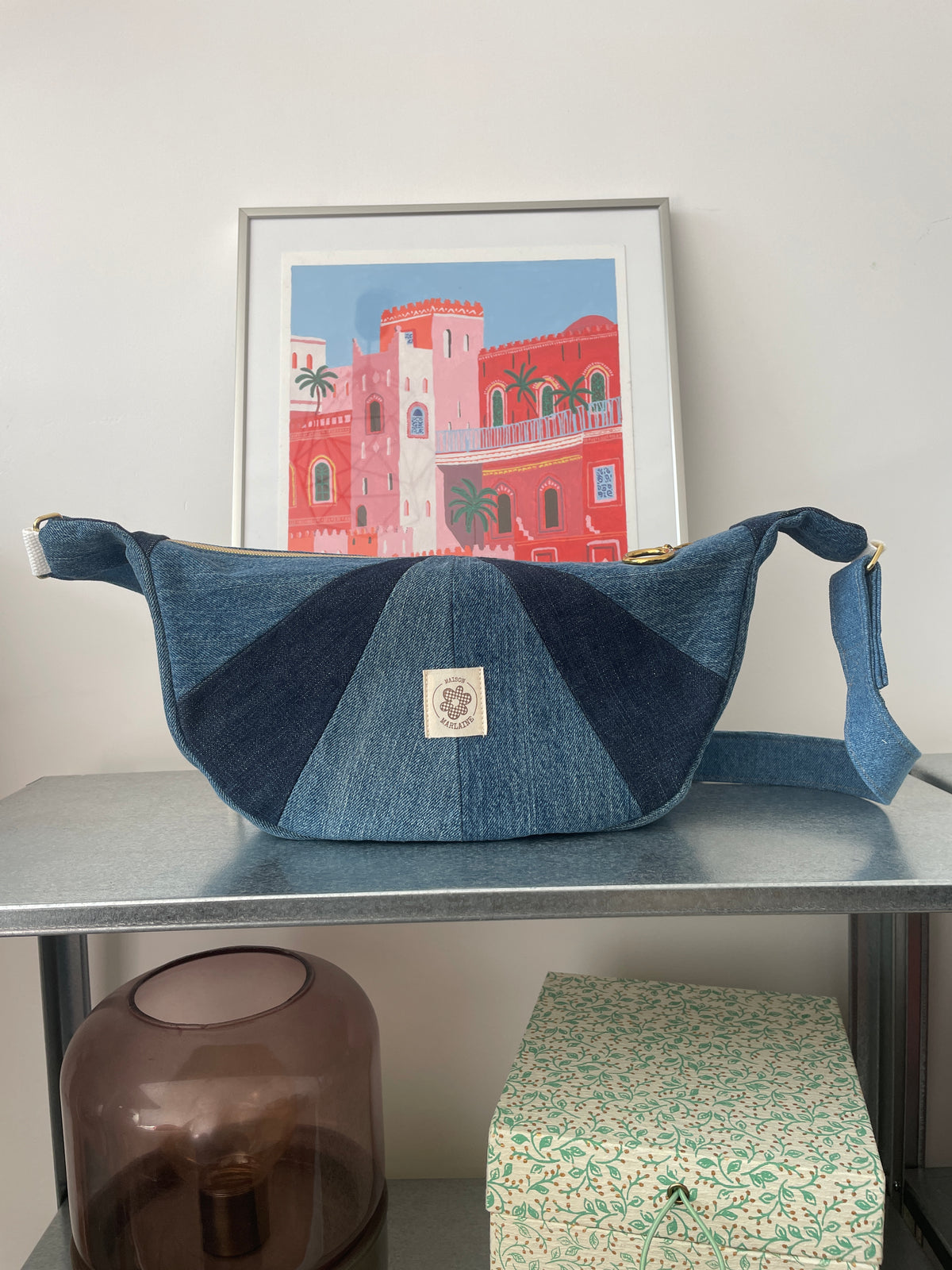 Sac à main- Jean patchwork upcyclé