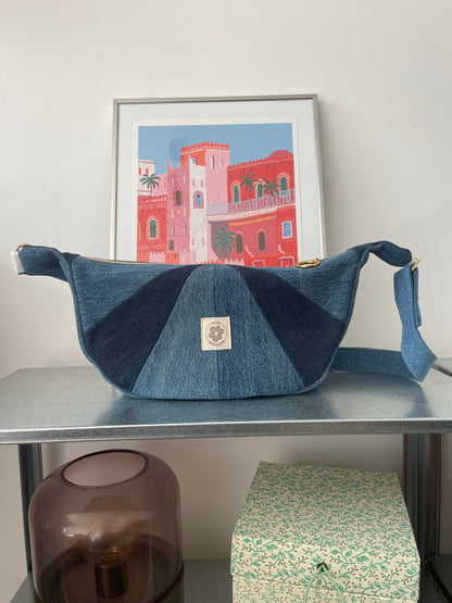 Sac à main- Jean patchwork upcyclé
