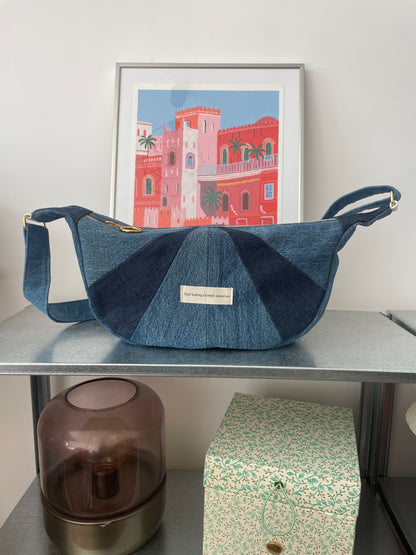 Sac à main- Jean patchwork upcyclé