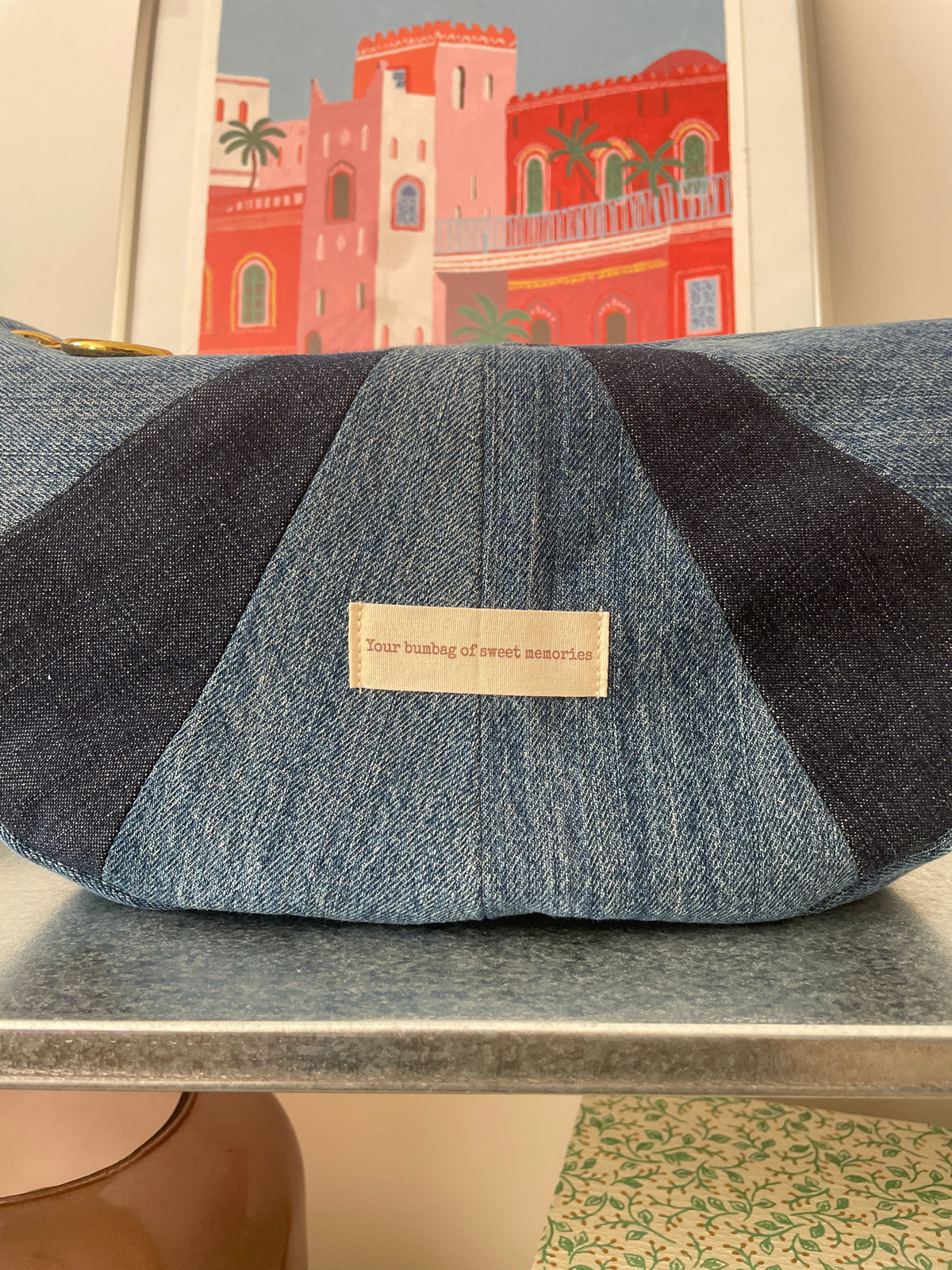Sac à main- Jean patchwork upcyclé