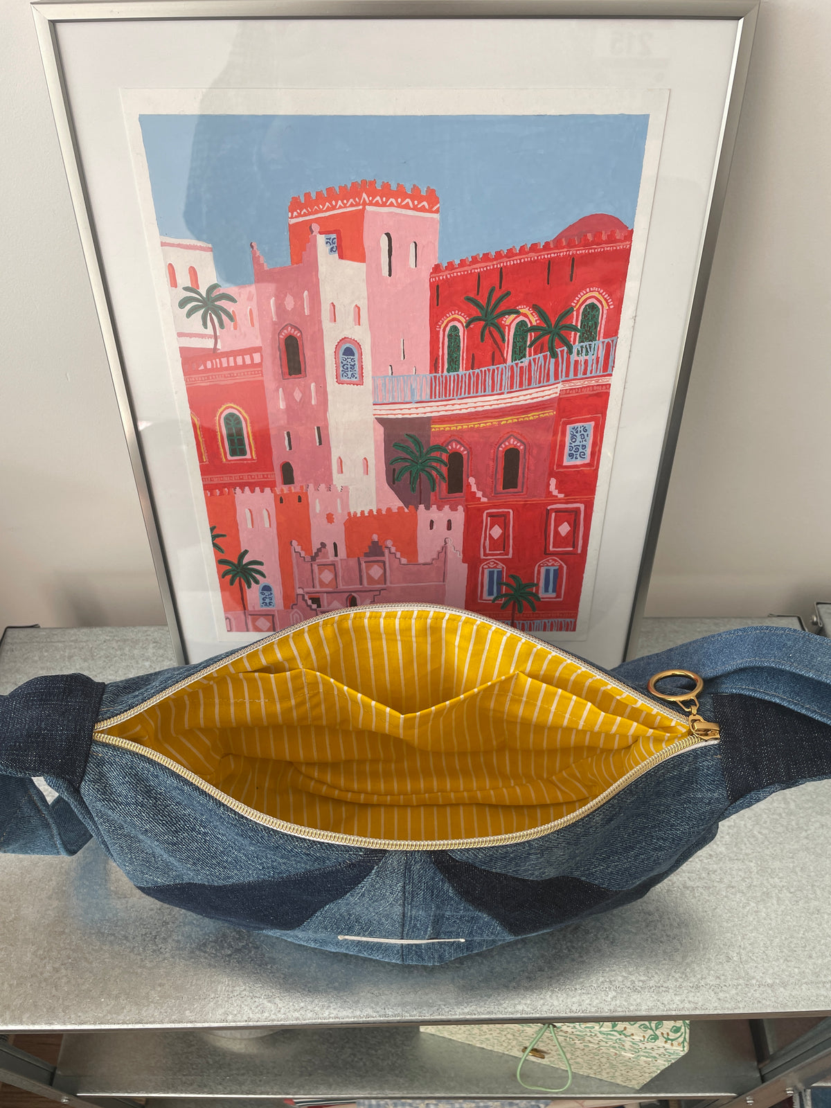 Sac à main- Jean patchwork upcyclé