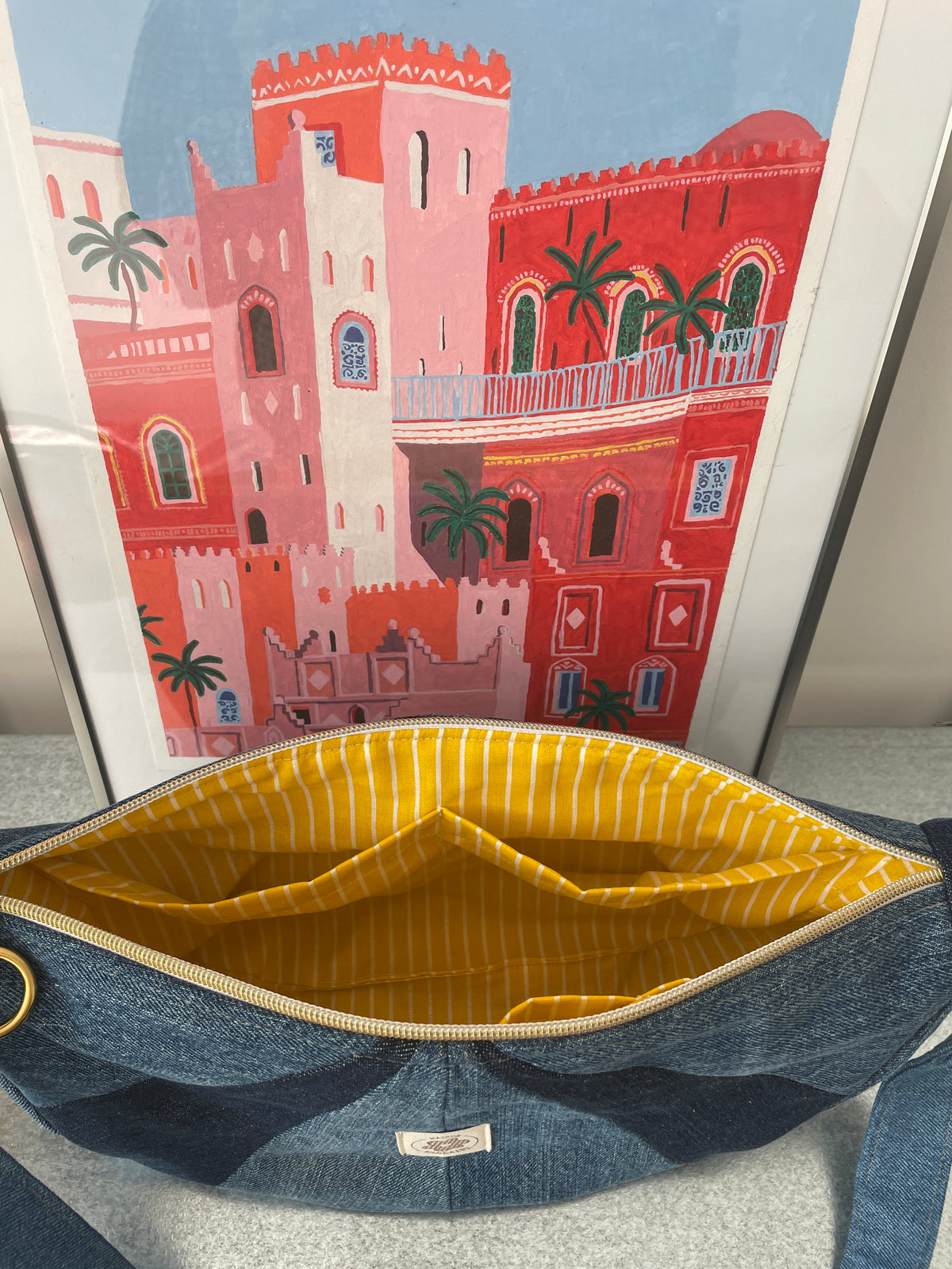 Sac à main- Jean patchwork upcyclé