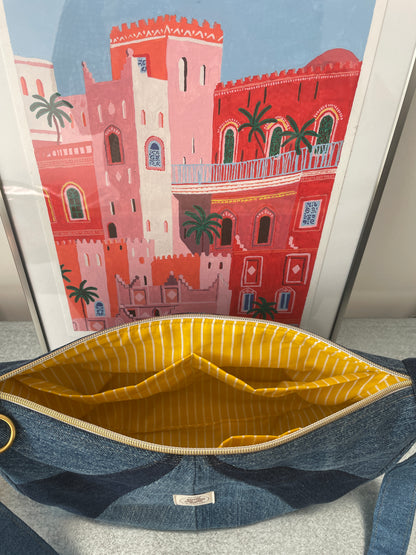 Sac à main- Jean patchwork upcyclé