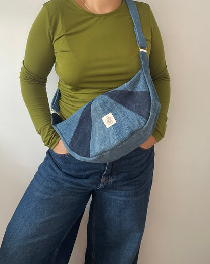 Sac à main- Jean patchwork upcyclé