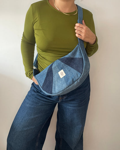 Sac à main- Jean patchwork upcyclé