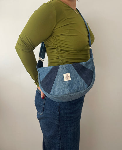Sac à main- Jean patchwork upcyclé