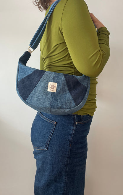Sac à main- Jean patchwork upcyclé