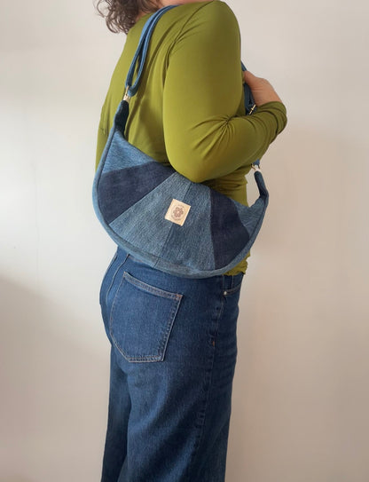 Sac à main- Jean patchwork upcyclé