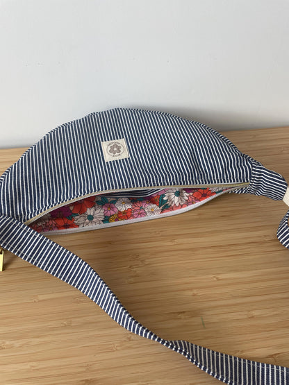 Sac demi lune à rayures Modèle Marcelle