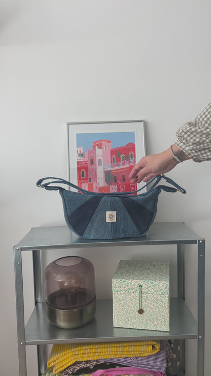 Sac à main- Jean patchwork upcyclé